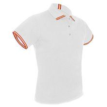 Polo Hombre con Detalle Bandera BL L