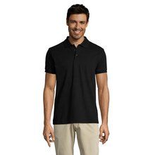 Polo Hombre Manga Corta 200g Negro 3XL