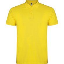 Polo de hombre de manga corta Amarillo 3/4