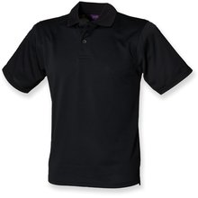 Polo hombre poliéster micropiqué Negro S