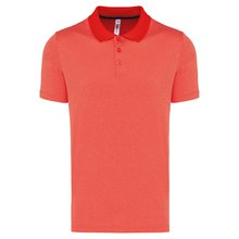 Polo jaspeado de manga corta Rojo L