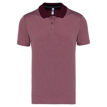 Polo jaspeado de manga corta Violeta 4XL