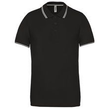 Polo de manga corta algodón Negro 3XL