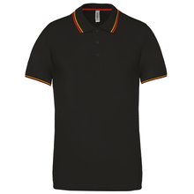 Polo de manga corta algodón Negro M