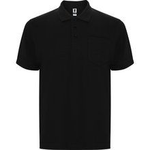 Polo Manga Corta con Bolsillo Negro 3XL