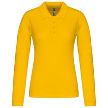 Polo de manga larga entallado mujer Amarillo 3XL