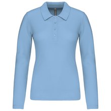 Polo de manga larga entallado mujer Azul XS