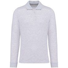 Polo manga larga hombre algodón piqué Ash Heather S