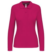 Polo manga larga mujer algodón lavable Violeta L