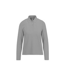 Polo manga larga mujer Gris M