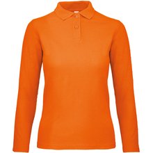 Polo manga larga mujer punto piqué Naranja L