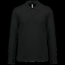 Polo manga larga unisex Black XS