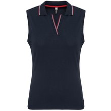 Polo sin mangas mujer algodón Azul XS