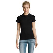 Polo Mujer Algodón 180g Negro/ Negro Opaco 3XL