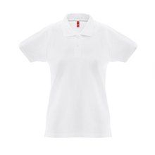 Polo mujer manga corta algodón piqué Blanco L