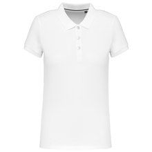 Polo mujer manga corta atemporal Blanco XXL