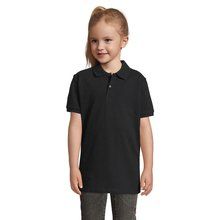 Polo Niño Algodón 180g Negro/ Negro Opaco 3XL