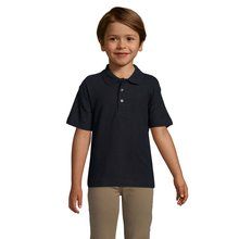 Polo Niño Piqué Peinado 170g Azul Marino 3XL