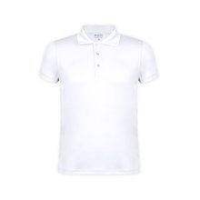 Polo personalizado técnico en poliéster Blanco L