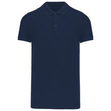 Polo piqué orgánico hombre Azul 3XL