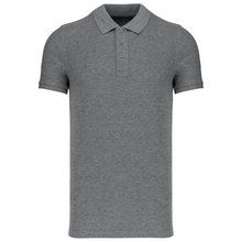 Polo piqué orgánico hombre Gris XL