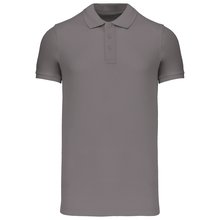 Polo piqué orgánico hombre Gris XL