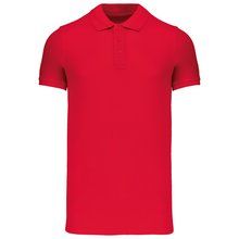 Polo piqué orgánico hombre Rojo L