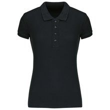 Polo piqué orgánico mujer ajustado Black XS