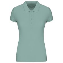 Polo piqué orgánico mujer ajustado Verde XL