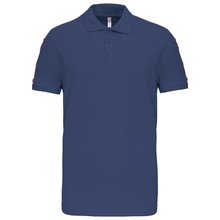 Polo de punto piqué manga corta Azul M