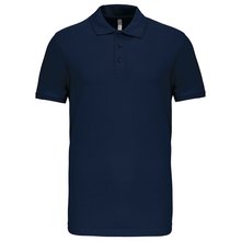 Polo de punto piqué manga corta Azul S