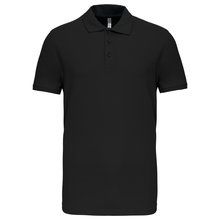 Polo de punto piqué manga corta Black S