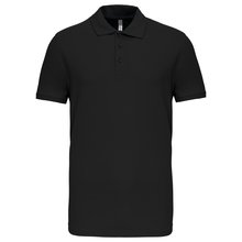 Polo de punto piqué manga corta Negro S