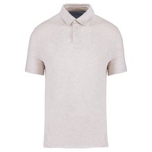 Polo reciclado ajustado hombre Beige / Blanco L