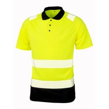 Polo de seguridad reciclado Amarillo / Negro XXL/3XL