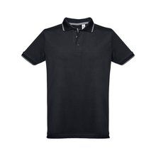 Polo Slim Fit Bicolor 210g Negro L