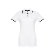 Polo slim fit mujer bicolor Blanco L