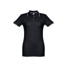 Polo slim fit para mujer Negro L