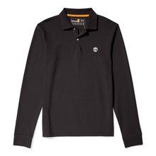 Polo slim manga larga Negro L