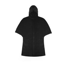 Poncho Unisex Resistente con corchetes laterales y funda. Negro