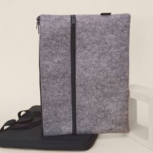 Portafolios con 2 cremalleras Gris