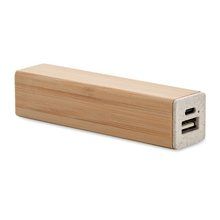 Powerbank de 2200 mAh en estuche de bambú Madera