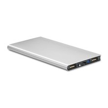 Powerbank aluminio micro USB de 8000 mAh Plata
