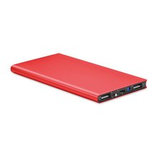 Powerbank aluminio micro USB de 8000 mAh Rojo