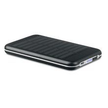 Powerbank de aluminio con panel solar 4000 mAh Negro