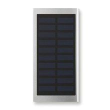 Powerbank de 8000 MAH con pantalla solar en aluminio Plata