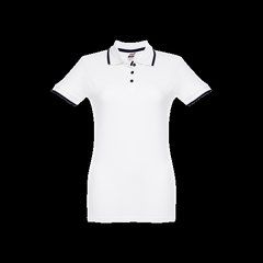 Polo slim fit mujer bicolor | Pecho