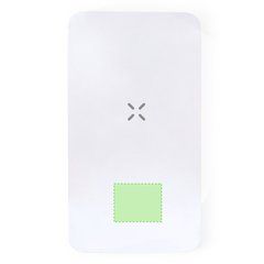 Power Bank 5000mAh Blanco | Parte inferior cara principal | 25 x 20