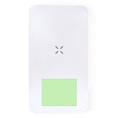 Power Bank 5000mAh Blanco | Parte inferior cara principal | 40 x 30