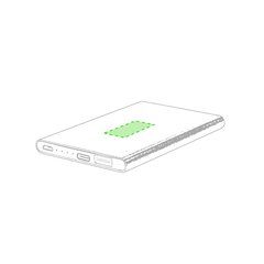 Powerbank de alumino extraplana de 2200 mAh | Centrado | 25 x 20